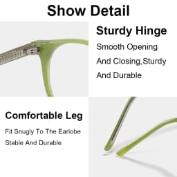 Fashion Colorful Spectacles Frame Male Female TR90 Rivet Round Frame Computer Blue Light Blocking Lens Optical Eyeglasses