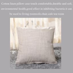 Pillow Case Home Decoration Salon Cushion Cover 50X50 Solid Pillowcase with Zipper Cotton Linen for Sofa Car Chair 45x45 40X40