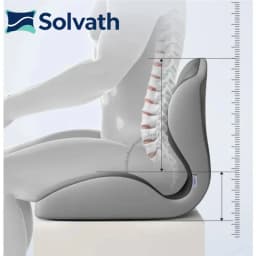 Solvath 2026 New Lumbar Support Memory Foam Cushion Ergonomic Pressure Relief Pad Comfort Sitting for Sedentary Use