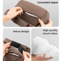 Luxury Nappa Leather Car Seat Headrest Universal Car Interior Seat Protect Neck Pillow Soft and Fluffy, Suitable for All Seasons