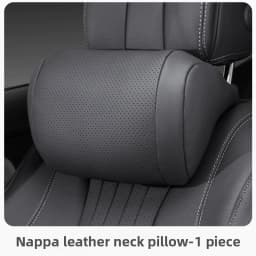 Luxury Nappa Leather Car Seat Headrest Universal Car Interior Seat Protect Neck Pillow Soft and Fluffy, Suitable for All Seasons
