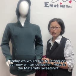 Maternity Hoodied Sweater Winter Thermal Fabric Long Sleeve Breastfeeding Jumpers Nursing Wear Lactation Clothes