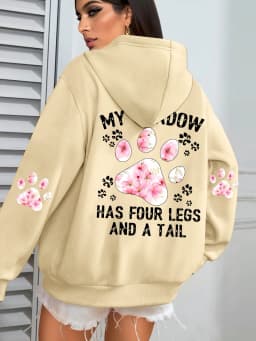 Autumn Womens Hoodies Cute Cat Paw Printing Sweatshirts Warm Fleece Soft Comfortable Pullovers Fashion Loose Female Clothing
