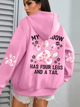 Autumn Womens Hoodies Cute Cat Paw Printing Sweatshirts Warm Fleece Soft Comfortable Pullovers Fashion Loose Female Clothing