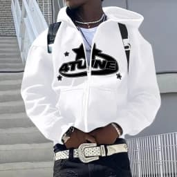 Zip Up Hoodies Cardigan Hooded Warmth Sweatshirt Aesthetics Letter Print Trend Casual Hip Hop Y2k New Sweatshirts Men's Clothing