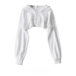 Hoodie Female Hoodie Personality Irregular Crop Ultra Short Style Long Sleeve Top Female Drop Shipping Sweatshirt Y2k Clothes