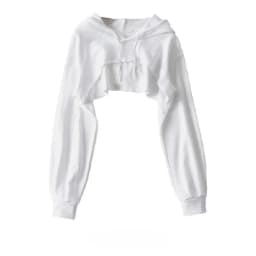 Hoodie Female Hoodie Personality Irregular Crop Ultra Short Style Long Sleeve Top Female Drop Shipping Sweatshirt Y2k Clothes