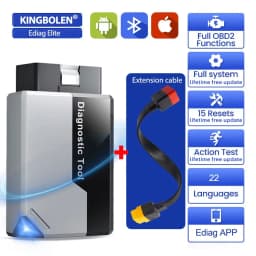 [2026 NEW] KINGBOLEN Ediag Elite Bi-Directional Scanner with Lifetime Free Update &15 Resets Car Diagnostic Tool pk Thinkdiag
