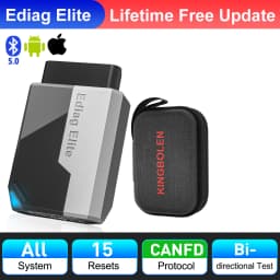2026 New KINGBOLEN Ediag Elite Lifetime Free Car Diagnostic Tools All System 15 Resets Bi-directional CAN FD Auto OBD2 Scanner