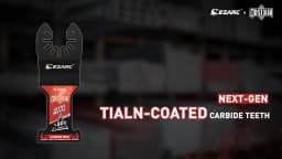 EZARC TiAlN Obsidian Carbide Oscillating Saw Blades (Pro), 3Pcs Oscillating Tool Blades for Hard Metal, Nails, Bolts & Screws