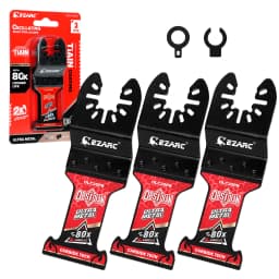 EZARC TiAlN Obsidian Carbide Oscillating Saw Blades (Pro), 3Pcs Oscillating Tool Blades for Hard Metal, Nails, Bolts & Screws