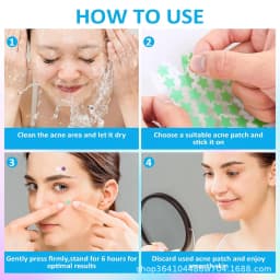 240 pieces of multi-color star acne patches, facial acne patches, concealer acne patches, and pimples patches, ultra-thin