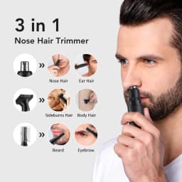 3 in 1 Mini Pocket Nose Hair Trimmer Painless Clipper Nose Ears Hair Eyebrow Waterproof Portable Trimmer For Men Women