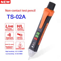 T02A Smart Voltage Detector Non-Contact Test Pencil Voltage Detector Pen Voltage Indicator Breakpoint Finder Sound Light Alarm