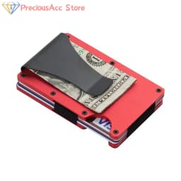 Minimalist Wallet For Men & Women - Slim RFID Wallet, Scratch Resistant, Credit Card Holder & Money Clip, Easily Removable Money