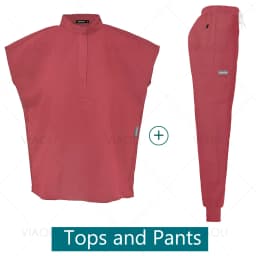 Scrubs Uniforms Sets Medical Nursing Hospital Working Clothes Solid Color Surgical Gowns Breathable Scrub Top Joggers Pants Suit