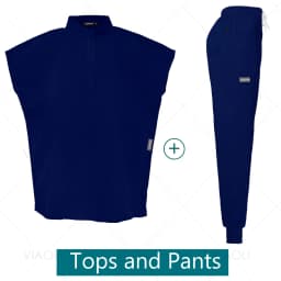 Scrubs Uniforms Sets Medical Nursing Hospital Working Clothes Solid Color Surgical Gowns Breathable Scrub Top Joggers Pants Suit
