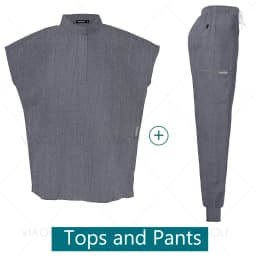 Scrubs Uniforms Sets Medical Nursing Hospital Working Clothes Solid Color Surgical Gowns Breathable Scrub Top Joggers Pants Suit