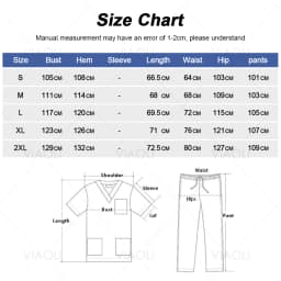 Scrubs Uniforms Sets Medical Nursing Hospital Working Clothes Solid Color Surgical Gowns Breathable Scrub Top Joggers Pants Suit