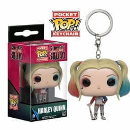 FUNKO POP Movies Suicide Squad The Joker Harley Quinn King Shark Keychain Toy Action Figure Collection Toys for Kids with Box