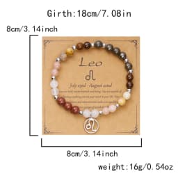 12 Zodiac Beaded Bracelet Aries Taurus Gemini Cancer Leo Virgo Libra Scorpio Aquarius Pisces Gifts Women Jewelry Gift