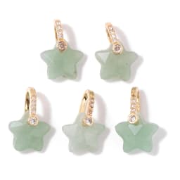 2PCS Necklace Pendant Natural Stone Green Aventurine Ornaments Pendant For Jewelry Making DIY Necklace Bracelet Accessory