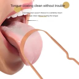 1PCS Pure Copper Oral Cleaner Brush Tongue Scraper Fresh Cleaning Hygiene High Quality Tounge Scraper