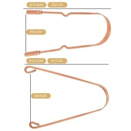 1PCS Pure Copper Oral Cleaner Brush Tongue Scraper Fresh Cleaning Hygiene High Quality Tounge Scraper