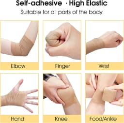12/24Rolls Athletic Wrap Tape Self Adhesive Elastic Bandage Elastoplast Sports Protector Knee Finger Shoulder Tattoo Accessories