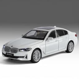 1:24 BMW 530LI Limousine Alloy Metal Diecast Model Car Trendy Ornaments Children's Toy Car Sound & Light Holiday Present Friend