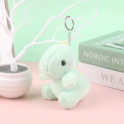 1Pc Lovely Cartoon Animal Brown Horse Alpaca Donkey Giraffe Zebra Soft Stuffed Small Doll Key Ring Pendant Birthday