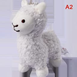 1Pc Lovely Cartoon Animal Brown Horse Alpaca Donkey Giraffe Zebra Soft Stuffed Small Doll Key Ring Pendant Birthday