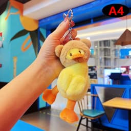 1Pc Lovely Cartoon Animal Brown Horse Alpaca Donkey Giraffe Zebra Soft Stuffed Small Doll Key Ring Pendant Birthday