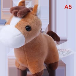 1Pc Lovely Cartoon Animal Brown Horse Alpaca Donkey Giraffe Zebra Soft Stuffed Small Doll Key Ring Pendant Birthday
