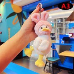 1Pc Lovely Cartoon Animal Brown Horse Alpaca Donkey Giraffe Zebra Soft Stuffed Small Doll Key Ring Pendant Birthday