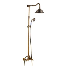 Classic Antique Brass Bathroom Shower Faucet Set Bathtub Shower Faucet Bath Shower Tap Rainfall Shower Head Swivel Watering