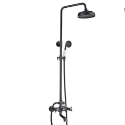 Classic Antique Brass Bathroom Shower Faucet Set Bathtub Shower Faucet Bath Shower Tap Rainfall Shower Head Swivel Watering