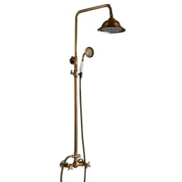 Classic Antique Brass Bathroom Shower Faucet Set Bathtub Shower Faucet Bath Shower Tap Rainfall Shower Head Swivel Watering