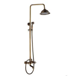 Classic Antique Brass Bathroom Shower Faucet Set Bathtub Shower Faucet Bath Shower Tap Rainfall Shower Head Swivel Watering