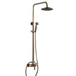 Classic Antique Brass Bathroom Shower Faucet Set Bathtub Shower Faucet Bath Shower Tap Rainfall Shower Head Swivel Watering