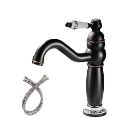 Brass Brushed gold vintage Basin Faucet Bathroom cabinet wash Basin Hot and Cold Water Faucet splash-proof XT-450