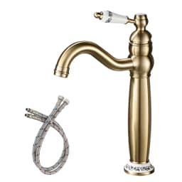 Brass Brushed gold vintage Basin Faucet Bathroom cabinet wash Basin Hot and Cold Water Faucet splash-proof XT-450