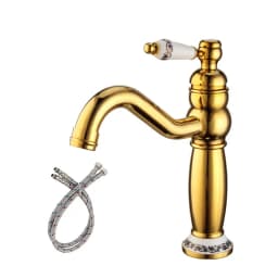Brass Brushed gold vintage Basin Faucet Bathroom cabinet wash Basin Hot and Cold Water Faucet splash-proof XT-450