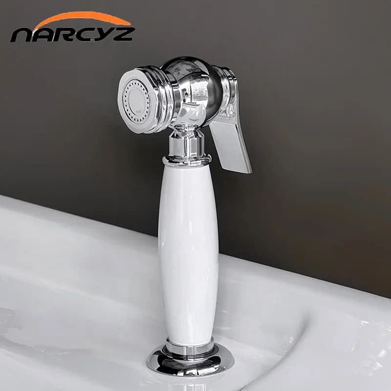 Brass Vintage Spray Gun Kitchen Pull-Out Flush Head Bathroom Toilet Companion Booster Flusher 9285K