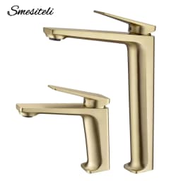 Basin Faucet Modern Black Bathroom Mixer Sink Tap Brushed Gold/Gunmetal/Chrome Wash basin Faucet Hot and Cold Sink Faucet New