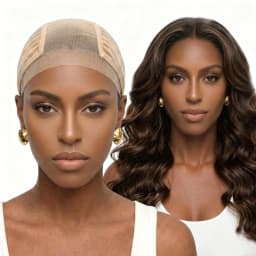 New HD Wig Cap for Women, HD Lace Front Wig Grip Cap with Adjustable Band | Breathable & Glueless | Secure Hold for Lace Wigs, B
