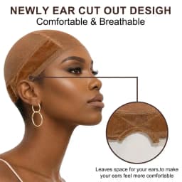 New HD Wig Cap for Women, HD Lace Front Wig Grip Cap with Adjustable Band | Breathable & Glueless | Secure Hold for Lace Wigs, B