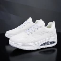 Summer Trend Shoes for Woman Thick Soled High-quality Outdoor Walking Vulcanized Shoes, Mesh Breathable Casual Platform Shoes