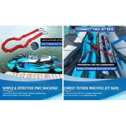 Anchoring Boat Bungee Mooring Line Marine Bungee Dock Line PWC 3FT 91CM Marine Grade Stainless Steel Weather Resistant Material