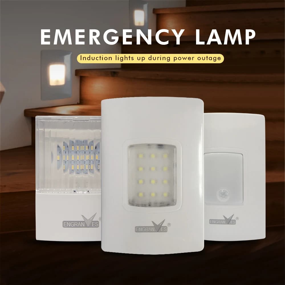 Mini Emergency Light LED Embedded Evacuation Lighting Wall-mounted Fire Fighting Lamp Indoor Corridor Lights for Power Outage